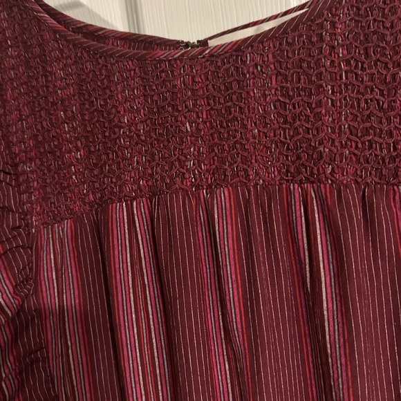 LoveShackFancy Cassi Striped Ruffle 3/4 Sleeve Mini Dress Size Large - Picture 7 of 12